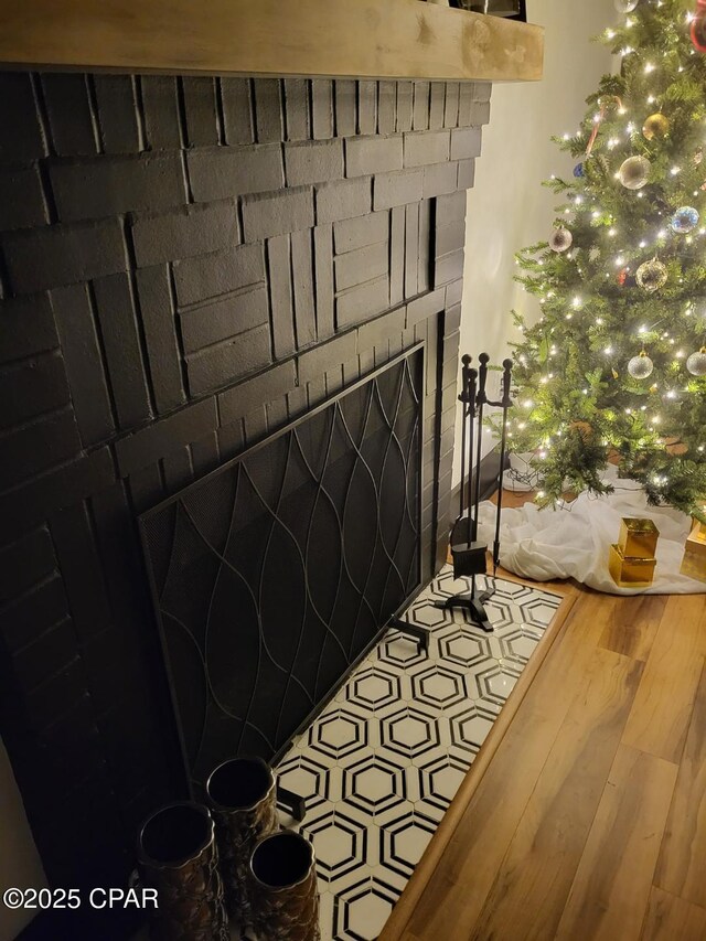 interior details with wood-type flooring