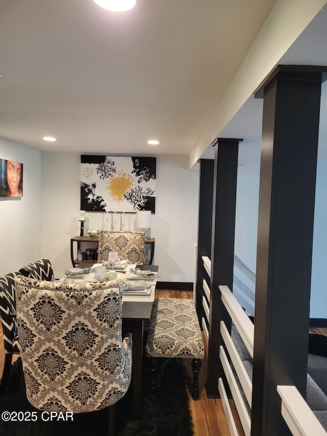 living room featuring hardwood / wood-style floors