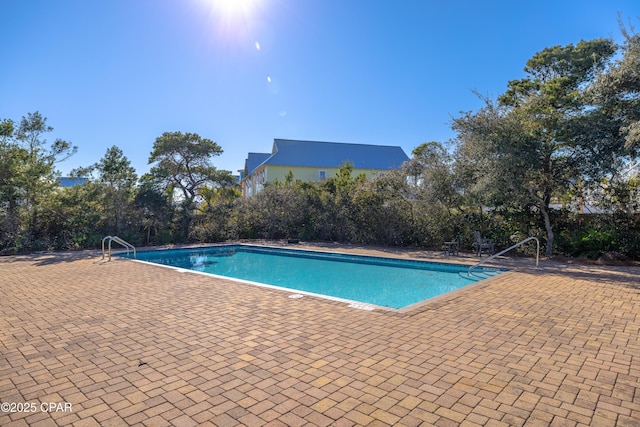 view of pool with a patio area