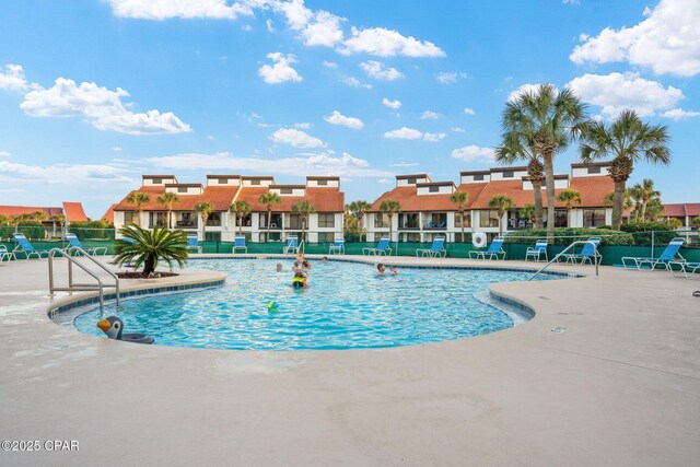 view of pool with a patio area