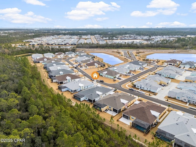 bird's eye view with a residential view