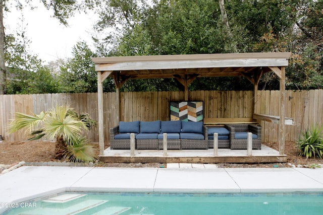 view of pool featuring an outdoor hangout area and a patio area