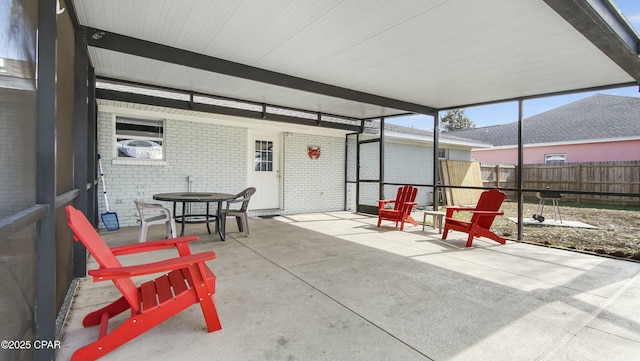 view of sunroom / solarium