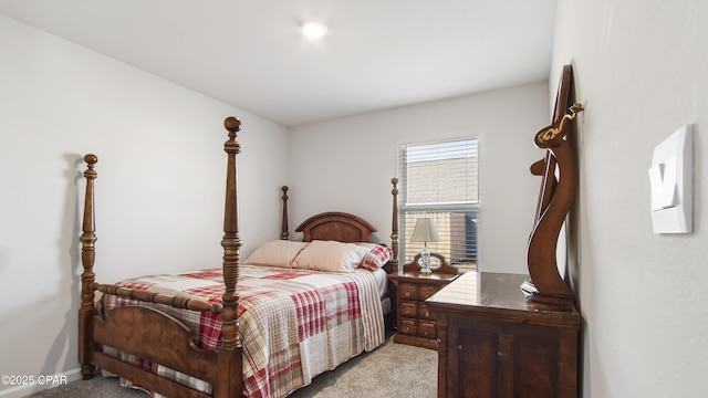 view of carpeted bedroom