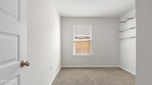 spare room with light colored carpet