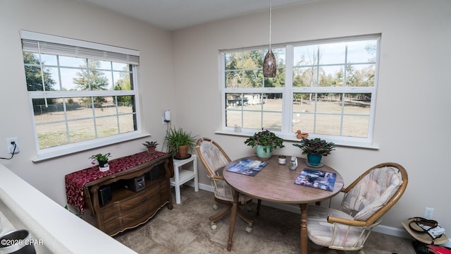 view of dining area