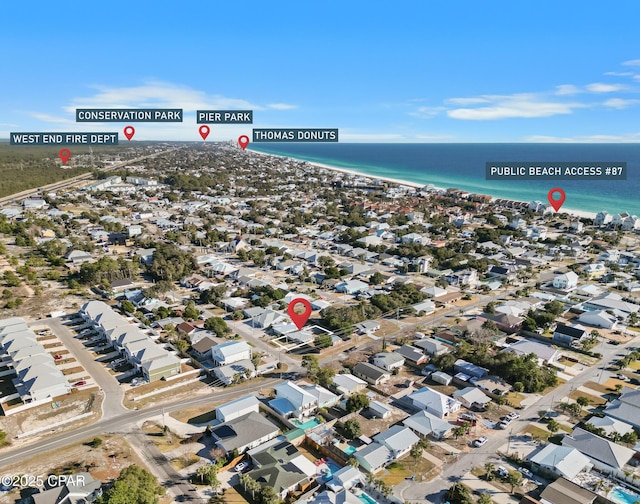 21823 Marlin Ave, Panama City Beach, FL 32413 - aerial view of property's location with a large body of water