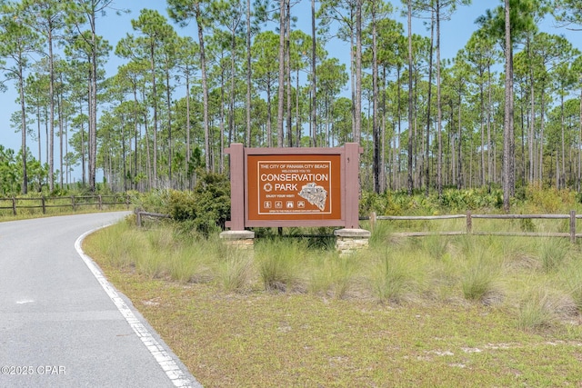 view of community sign