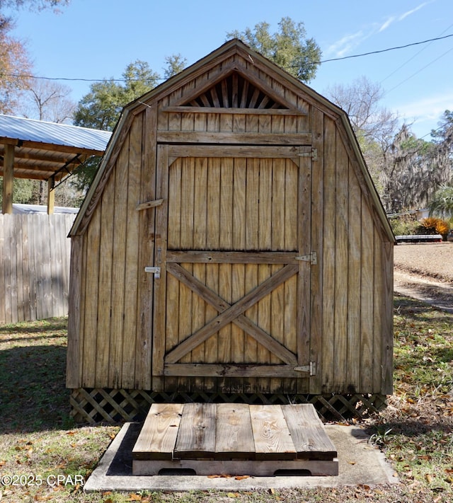 view of outdoor structure