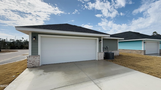 single story home with central air condition unit