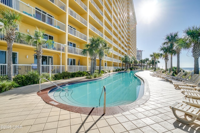 view of pool with a patio area