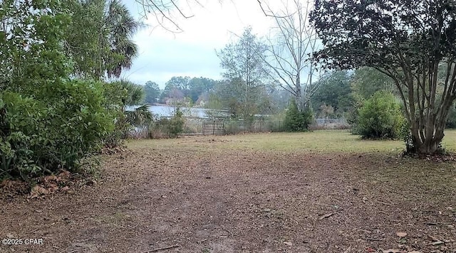 view of yard featuring a water view