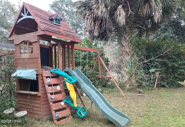 view of jungle gym