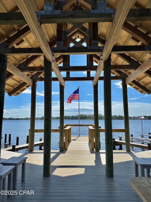 22207 Fox Glenn Trce, Panama City Beach, FL 32413 - dock area with a water view