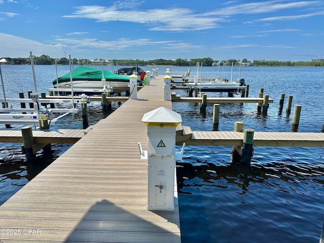 22207 Fox Glenn Trce, Panama City Beach, FL 32413 - dock area featuring boat lift and a water view
