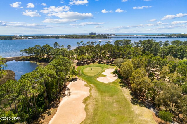 22207 Fox Glenn Trce, Panama City Beach, FL 32413 - aerial view of a nearby body of water, a golf club, and a tree filled landscape