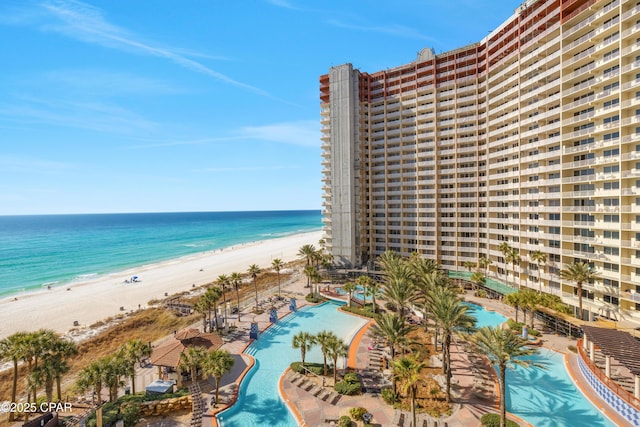 water view with a beach view