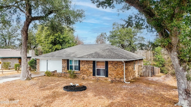 ranch-style home with a garage