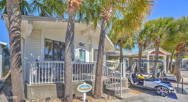 exterior space featuring covered porch