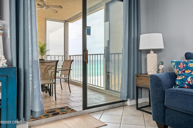 5801 Thomas Dr Unit 601, Panama City Beach, FL 32408 - balcony with ceiling fan