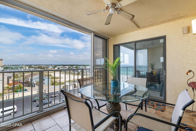 5801 Thomas Dr Unit 601, Panama City Beach, FL 32408 - balcony featuring a ceiling fan