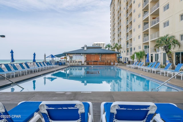 5801 Thomas Dr Unit 601, Panama City Beach, FL 32408 - community pool featuring a gazebo