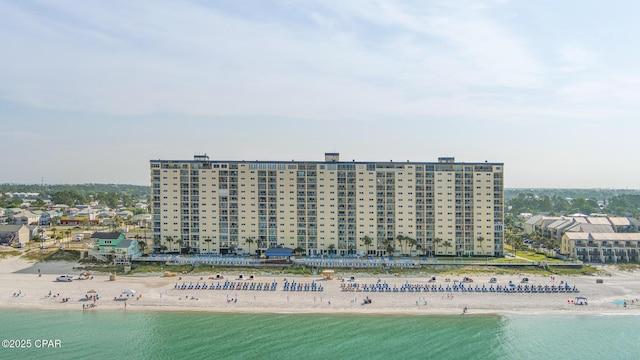 5801 Thomas Dr Unit 601, Panama City Beach, FL 32408 - aerial view featuring a beach view and a water view