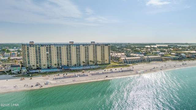 5801 Thomas Dr Unit 601, Panama City Beach, FL 32408 - aerial view featuring a view of the beach and a water view