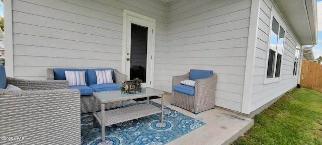 view of patio / terrace featuring outdoor lounge area