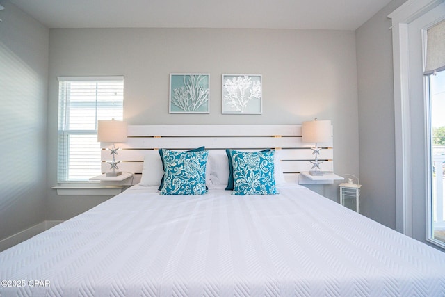 bedroom with baseboards