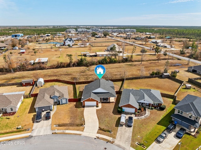 birds eye view of property