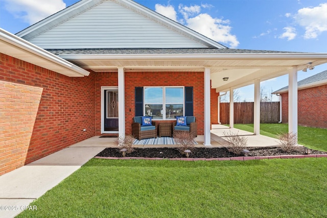 exterior space with a yard and a patio area