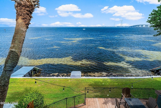 view of water feature