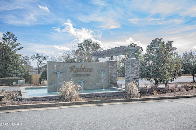 view of community sign