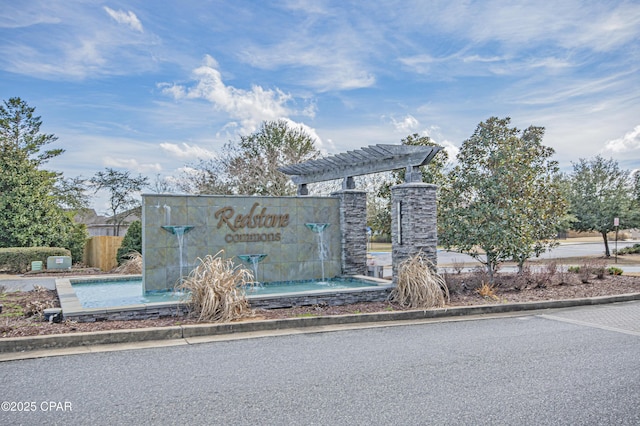 view of community sign