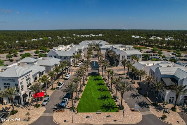 aerial view with a residential view