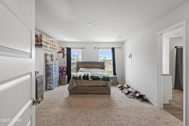 view of carpeted bedroom