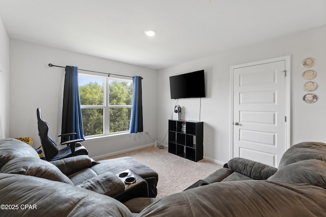 view of carpeted living room