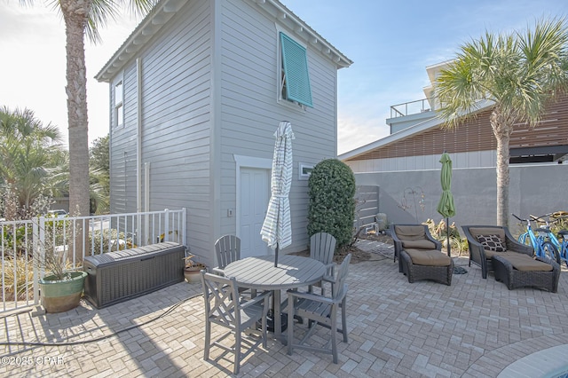 view of patio / terrace with an outdoor living space