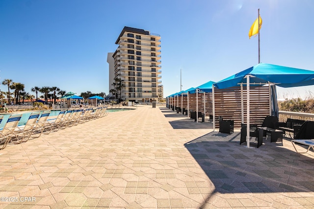 view of community featuring a swimming pool