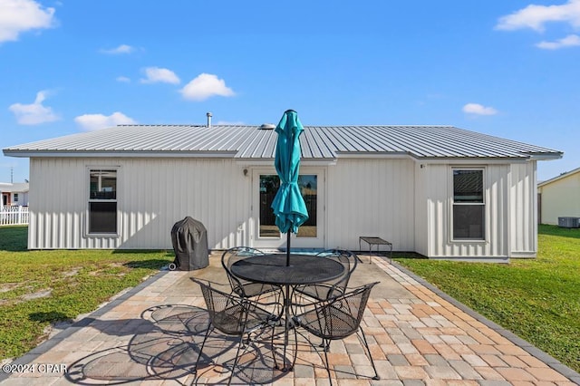 view of patio with central air condition unit