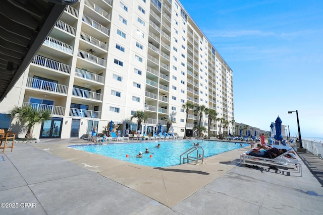 pool featuring a patio