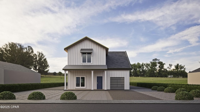 view of modern farmhouse