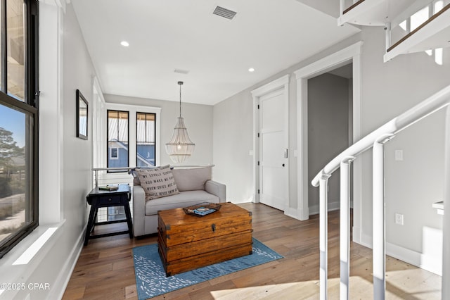 living room featuring hardwood / wood-style floors