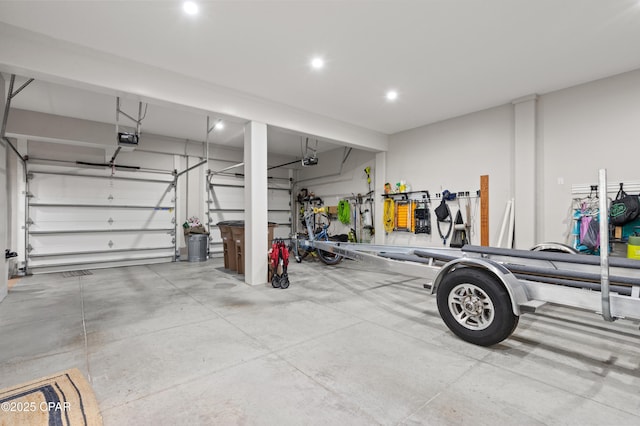 garage featuring a garage door opener