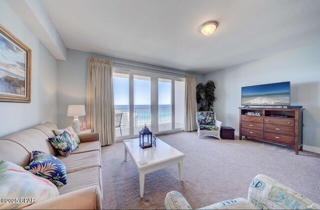 view of carpeted living room