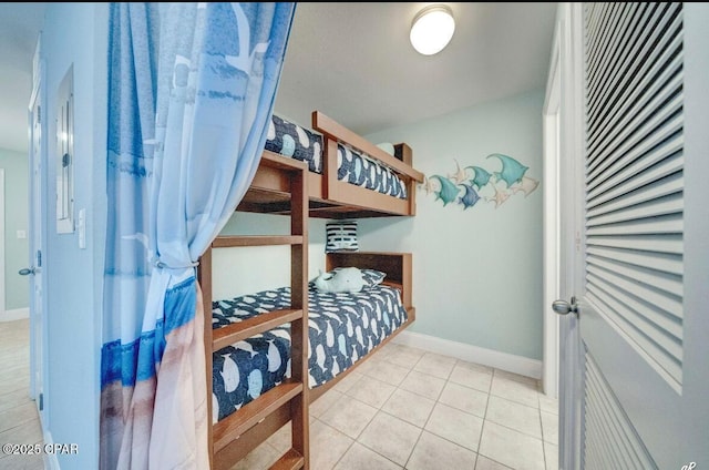 view of tiled bedroom