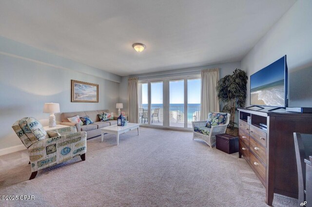 view of carpeted living room