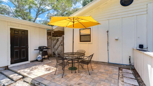 view of patio / terrace featuring area for grilling