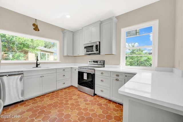 kitchen featuring sink and appliances with stainless steel finishes